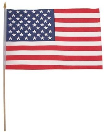 Fahne, USA, Polyester, Holzstiel, Gr. 30x45cm