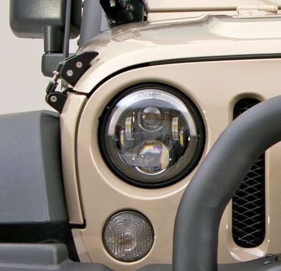 J.W.Speaker 8700 Evolution J 2 LED Hauptscheinwerfer Jeep JK, Optik schwarz, neue Generation!
