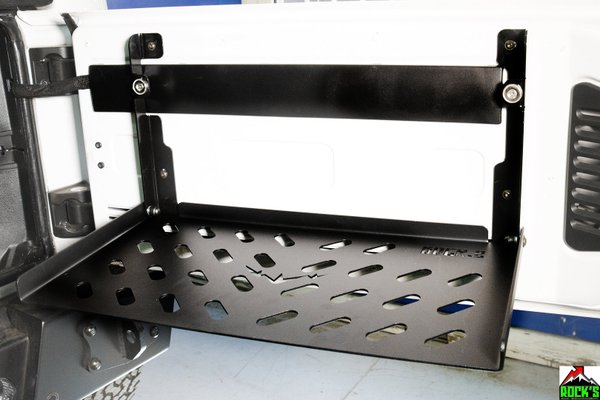 ROCK'S Tailgate Table Aluminium schwarz für Jeep JK/JKU (Bj. 07-17)