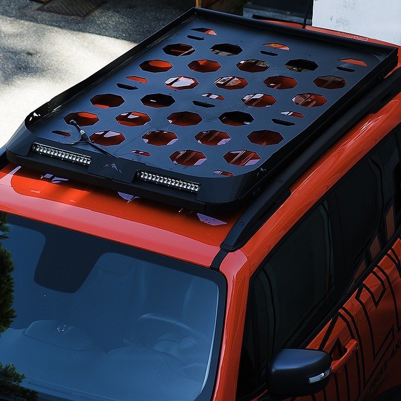 ROCK'S Roof-Rack Dachträger für Jeep Renegade Aluminium schwarz beschichtet  - www.