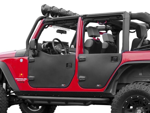 RUGGED RIDGE Half Doors Set Jeep JK hinten, schwarz matt (lackierfähig)