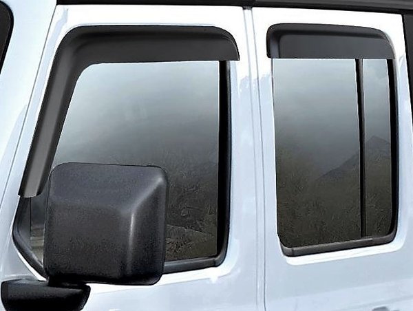 RUGGED RIDGE Window Visiors vorne und hinten matt-schwarz Jeep JLU/JT (ab Bj.18)