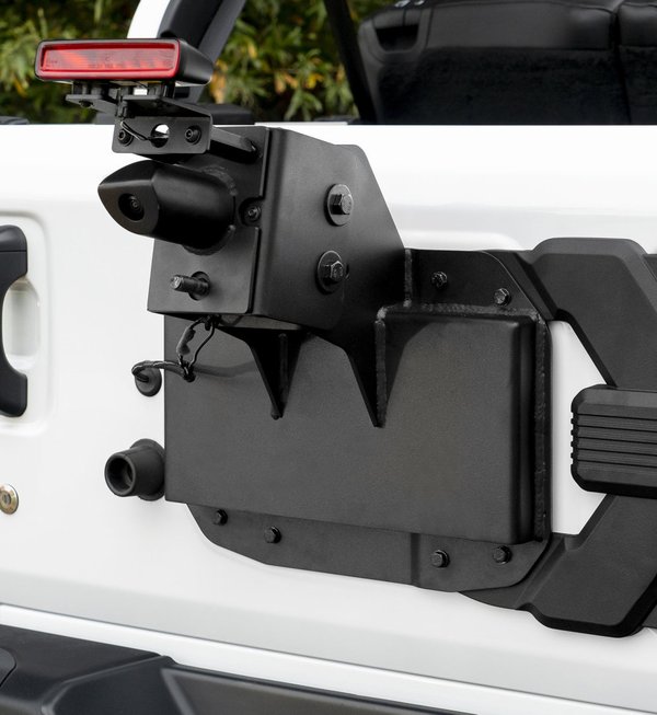 RUGGED RIDGE SPARTACUS Reserveradhalter + Hecktürscharnier verstärkt Jeep Wrangler JL (ab Bj.2018)
