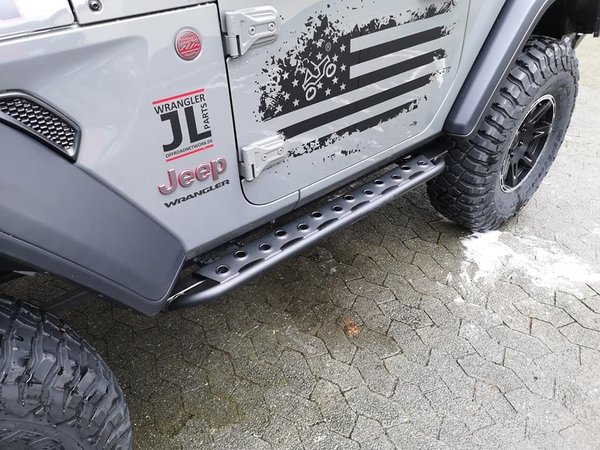 WTEC EXTREME Leichtmetallfelge 8,5 x 17 ET30 für Jeep Wrangler JL/JLU Farbe: MATT BLACK/SILVER