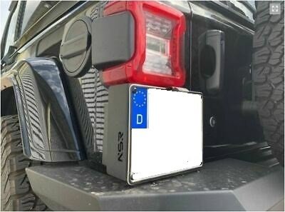 EU-Kennzeichenhalter hinten 280 x 200 Aluminium schwarz für Jeep JL/JLU (ab Bj.18)