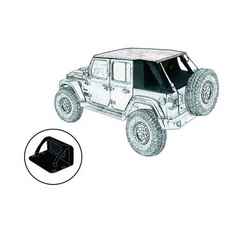 SUNTOP® Cargo Set (Duster/Windjammer) Jeep Wrangler JLU 4-türer (ab Bj.2018), Farbe Black Diamond