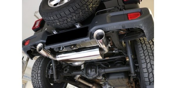 FOX EXHAUST SYSTEMS Doppelrohr Sportauspuff Jeep Wrangler JL 2.0 L Benziner und JL4Xe