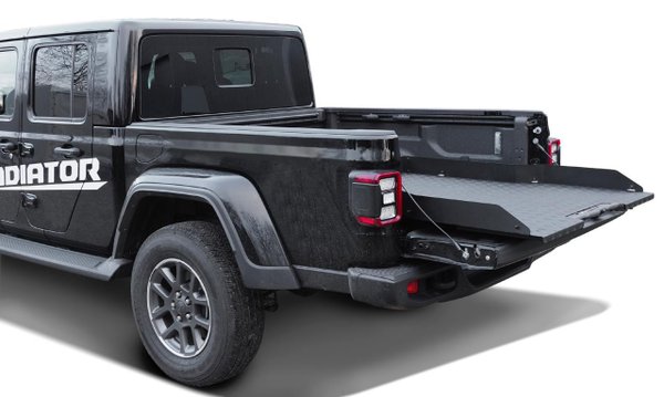 SLIDE-OUT Ladeflächenauszug aus Aluminium schwarz für Jeep Gladiator JT